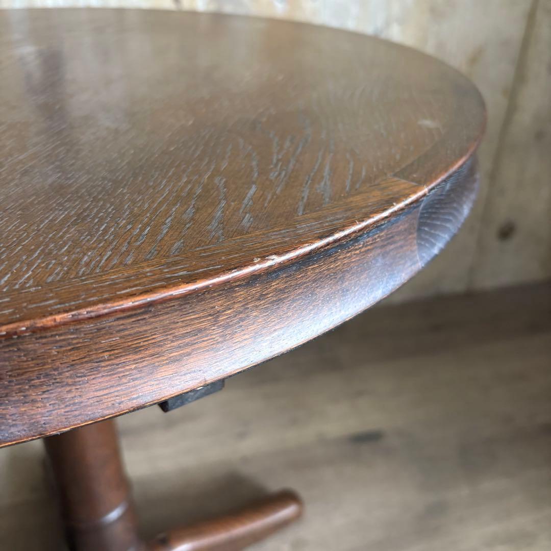 オーク材　ラウンドコーヒーテーブル