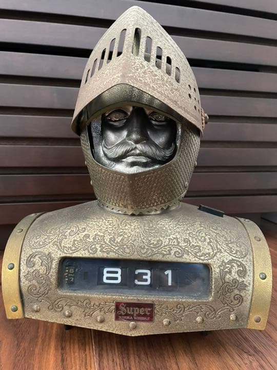 ニッカ　兜　西洋騎士　甲冑時計　ニッカウィスキーラジオ
