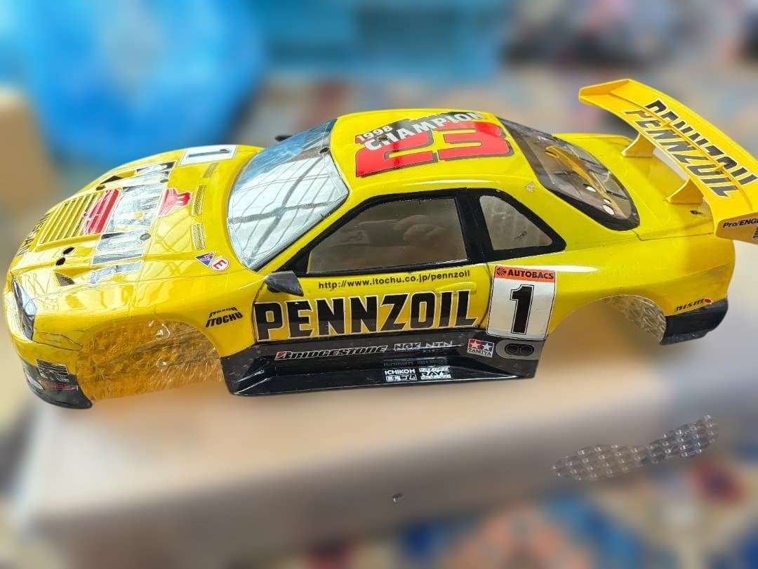 入手困難品 タミヤ 1/10RC ペンズオイルGT-Rニスモ R34 ボディ