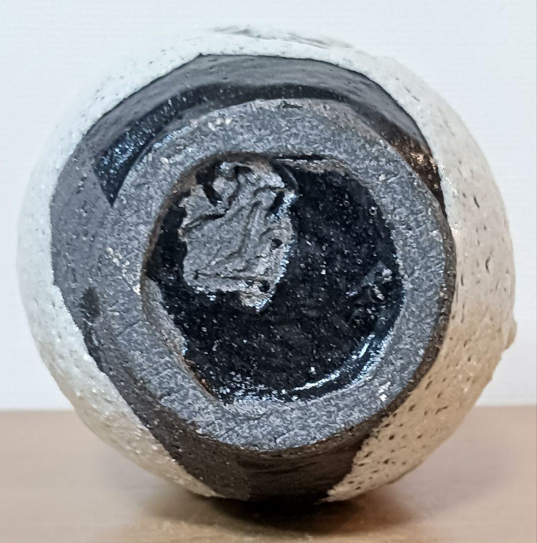 人間国宝　清水卯一作　蓬莱掛分白流花入　最上位作　花入