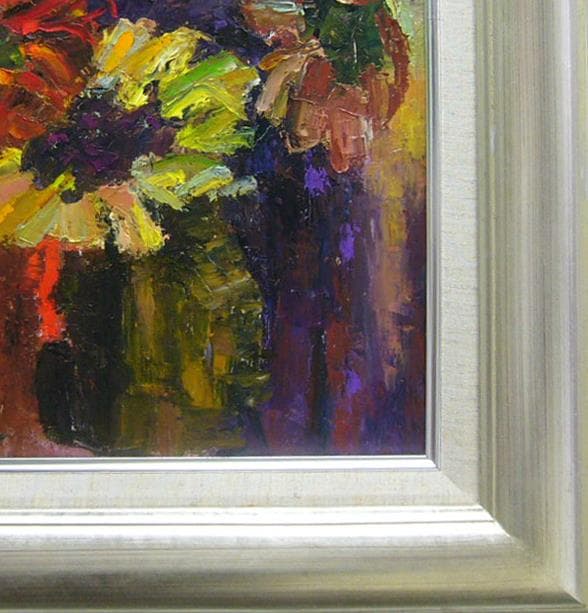 絵画 油絵 田村隆枝  肉筆油絵 抽象画 太陽の花 ひまわり