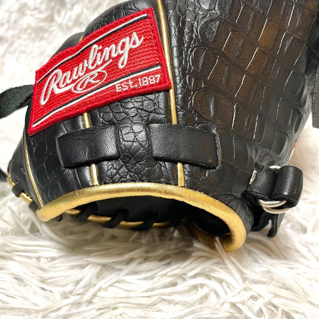 【極美品】ローリングス 軟式 投手用グローブ 本革GR3HBLA15FB