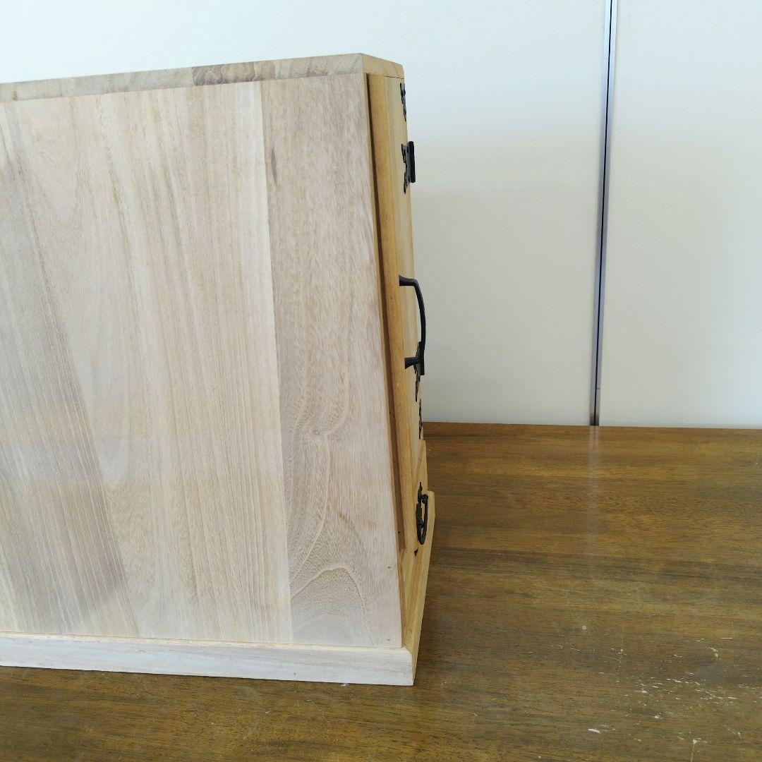 掛け軸専用　木製収納ボックス 黒色金具付き