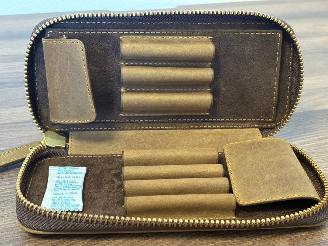 バハギア 廣瀬鐵筆堂モデル 7本挿 クレイジーホース／オリーブブラウン