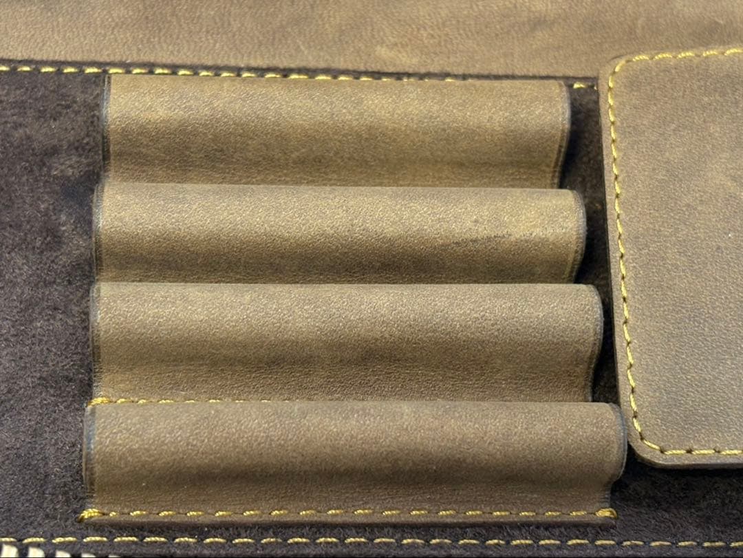 バハギア 廣瀬鐵筆堂モデル 7本挿 クレイジーホース／オリーブブラウン