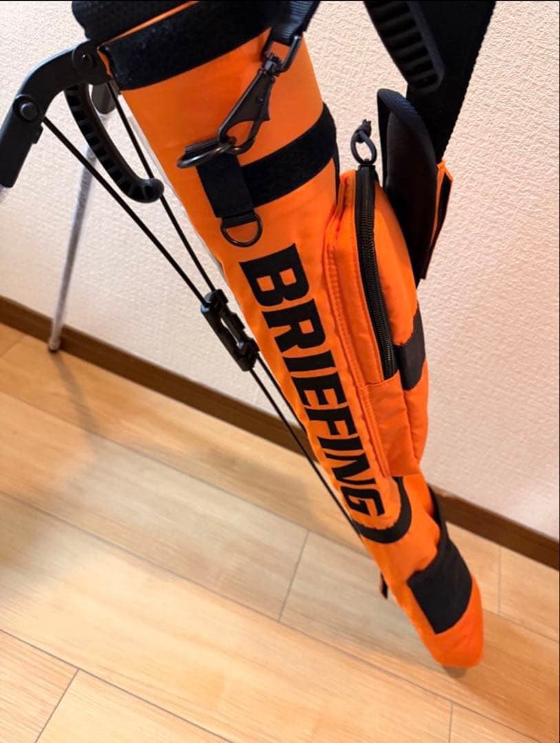 【限定レア】【新品】ブリーフィング　セルフスタンド　キャディバッグ　オレンジ
