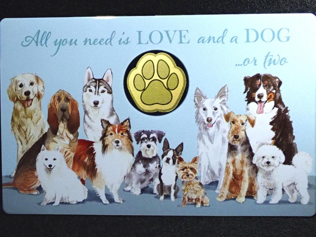 世界初の肉球金貨！純金！可愛すぎる♡ 限定品！カード付！COA付 ワンちゃん 犬