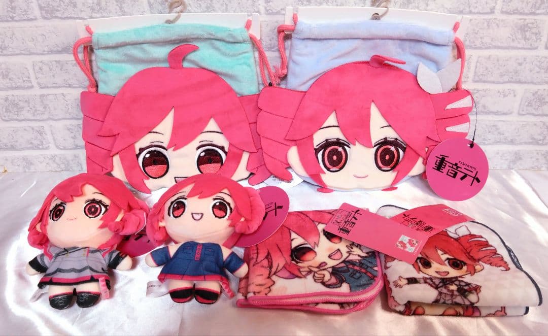 重音テト しまむら ぬいぐるみ マスコットチャーム 巾着袋 ハンカチ セット