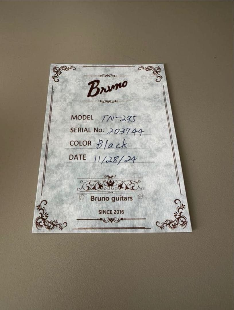 Bruno Guitars TN-295 Black 白花 エレキギター