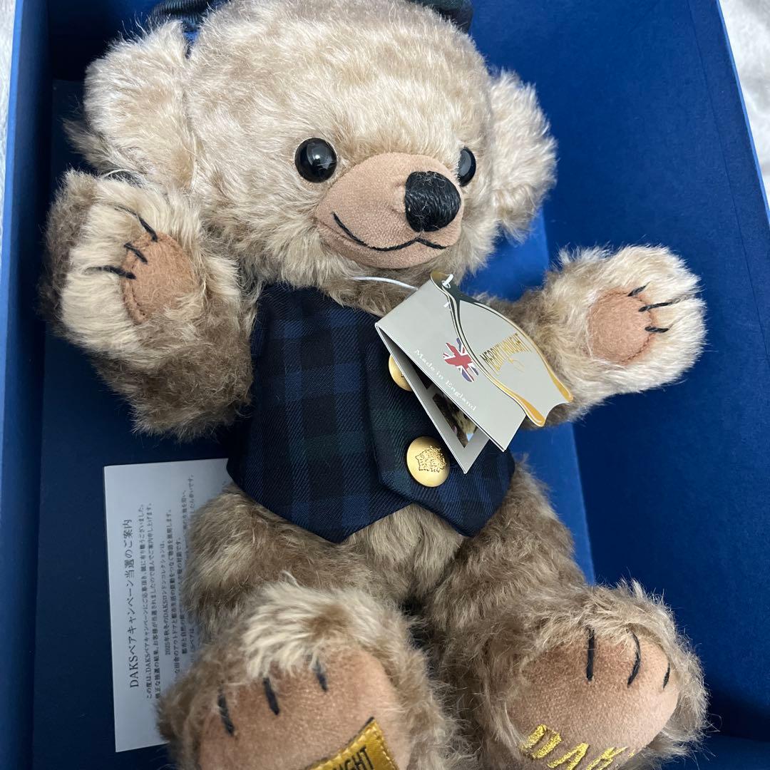 テディーベアー ぬいぐるみ 約30cm チェック柄ベスト