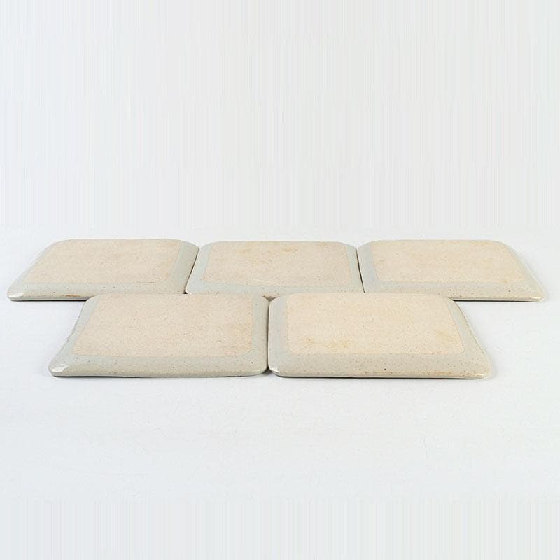 茶道具　幸兵衛窯　絵変四方皿　銘々皿　五客　共箱　N　9386