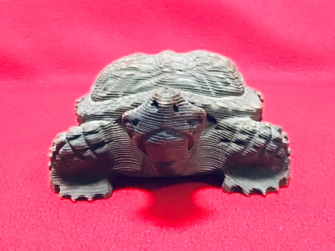 ◉逸品◉数寄屋造りの名棟梁〓平田雅哉◉一刀彫・木彫〓亀・千寿亀・蓑亀◉26cm