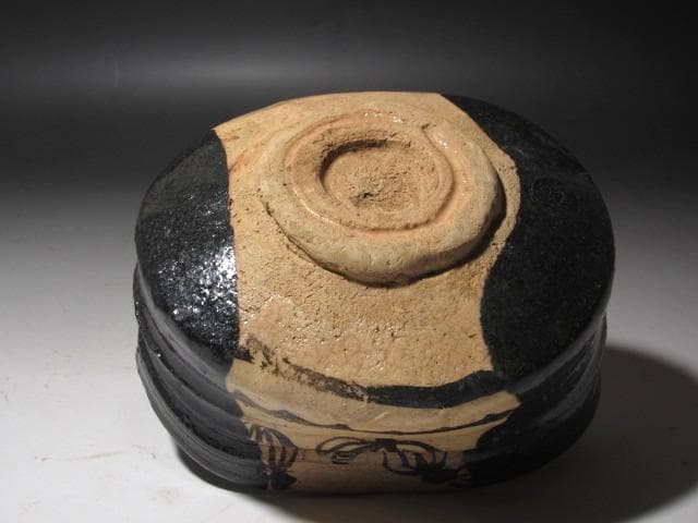 ☆　永楽善五郎　織部写茶碗　表千家　十四代　而妙斎の花押☆y573