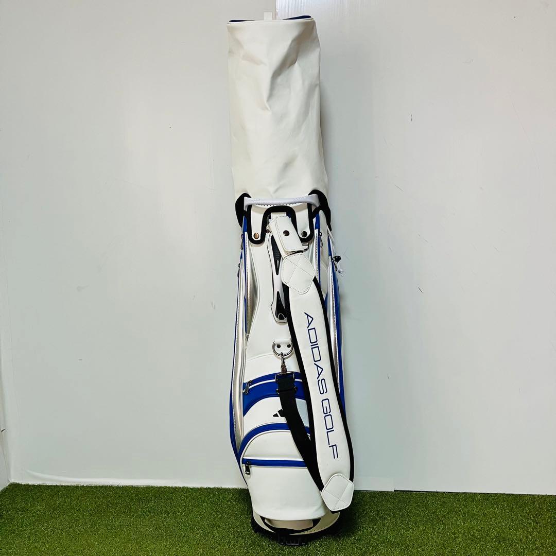 美品 アディダス adidas メンズ ゴルフ キャディバッグ 9.5型 カート