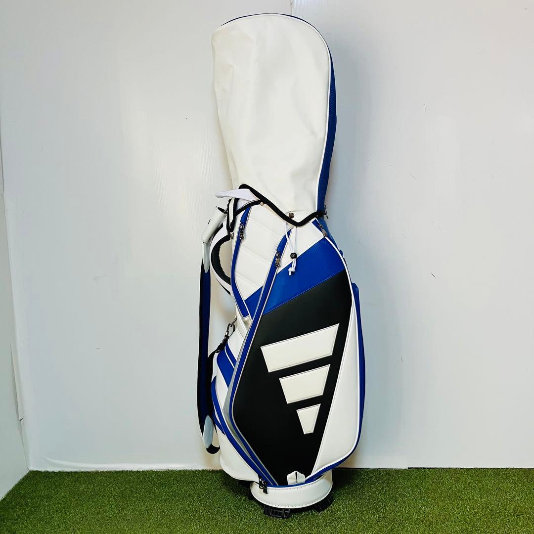 美品 アディダス adidas メンズ ゴルフ キャディバッグ 9.5型 カート