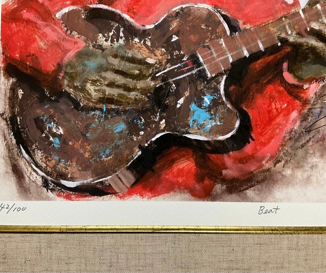 絵画・額縁・版画・津田 耕・新品未使用・JAZZ・美術品・インテリア・雑貨