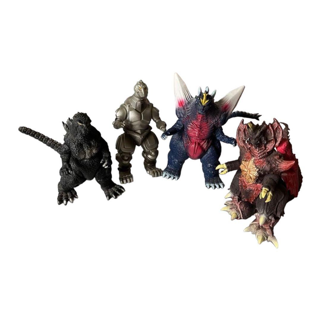 ゴジラ、メカゴジラ、スペースゴジラ、デストロイアの4体セット　レトロ