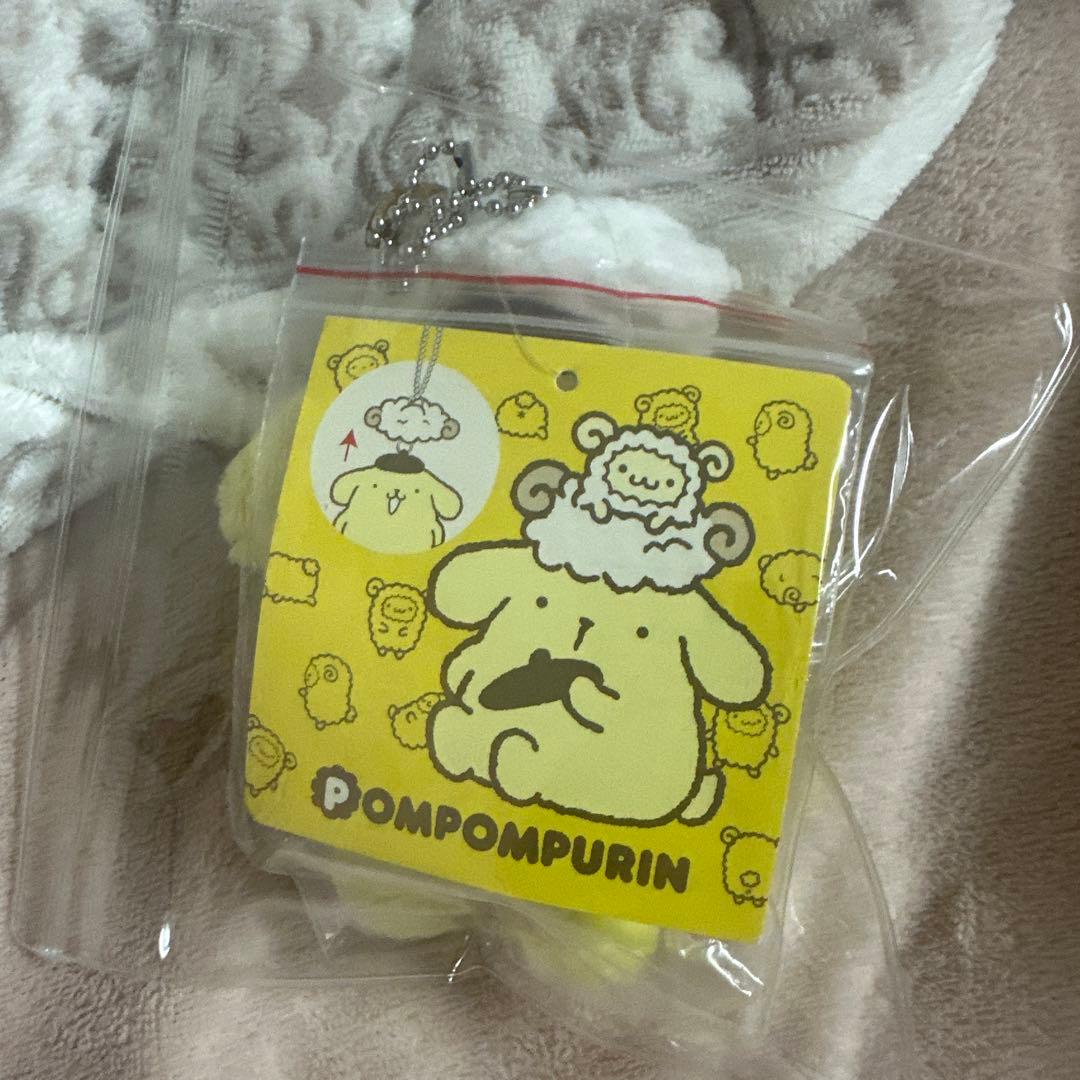 サンリオ ポムポムプリン 羊 マスコットホルダー ぬいぐるみ