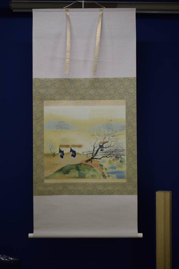 複製/堂本印象/桜花大原女図/工芸/布袋屋掛軸HI-24