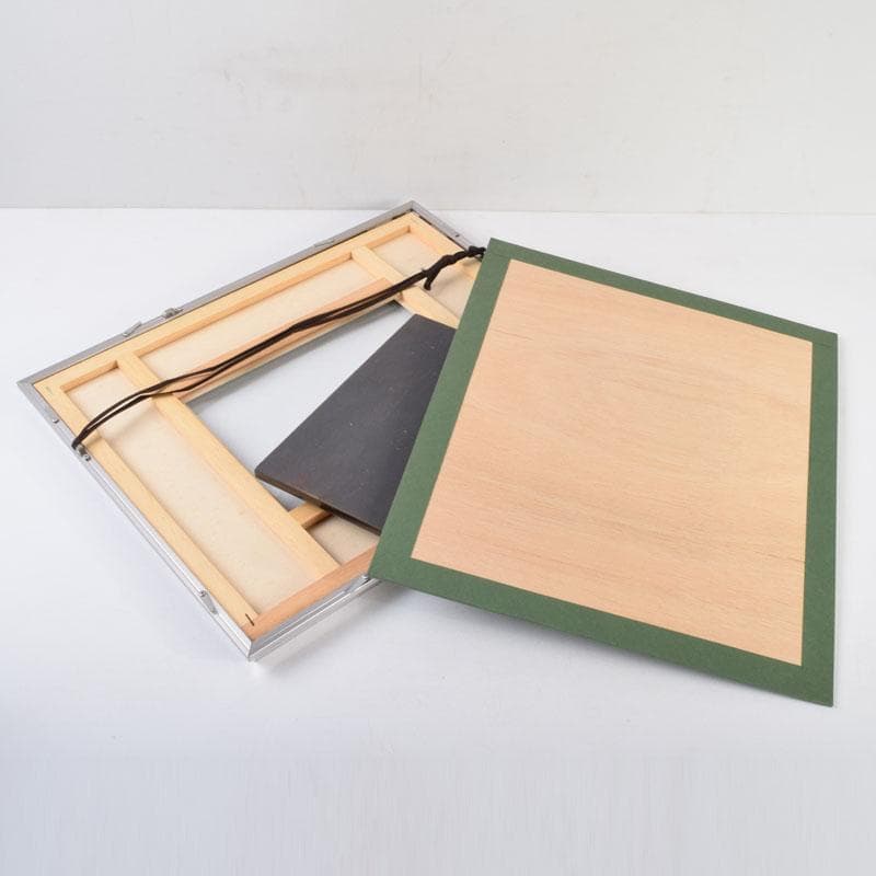 輪島塗　角野岩次作　沈金蒔絵　「昇陽松」　飾額　共箱　C　8660A