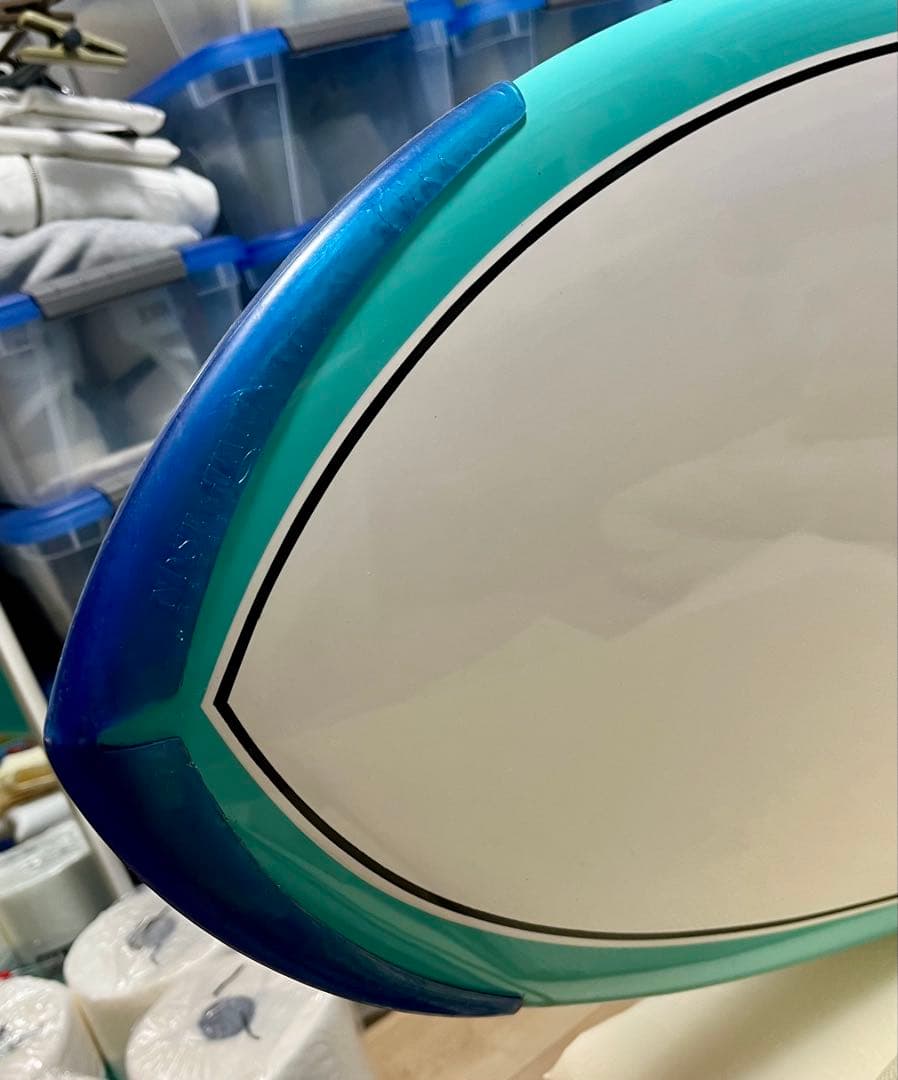 ロングボード サーフボード ホワイト/ターコイズ