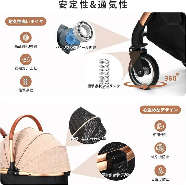 SKKOPGO ペットカート ベージ 新品未開封 uCvat66tA-yx