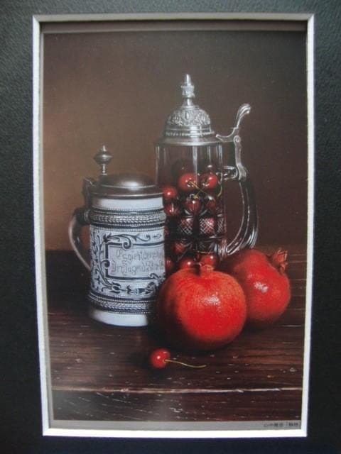 山中 雅彦 【静物】 希少画集画、状態良好、新品高級額装付