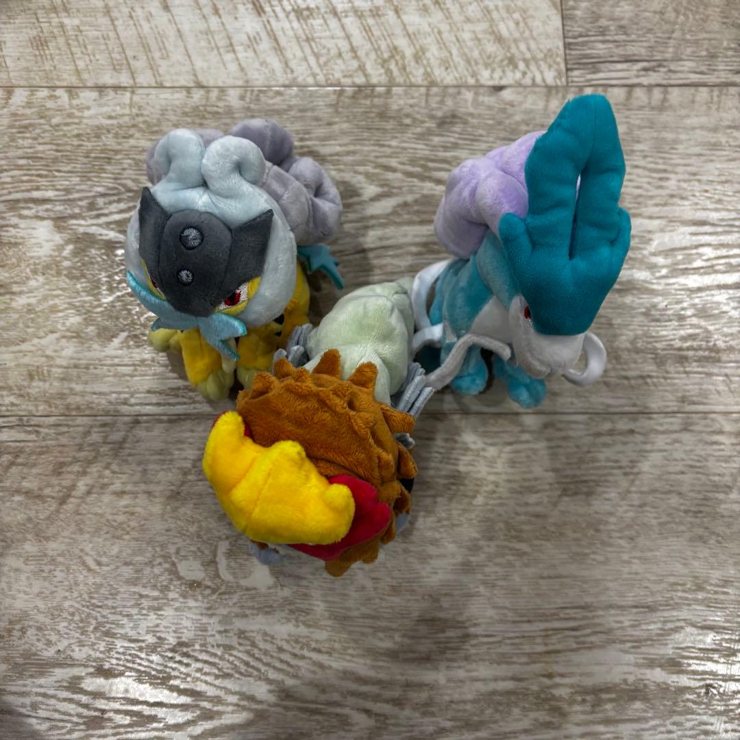 ポケモンフィット スイクン ライコウ エンテイ ぬいぐるみ　ポケモンセンター