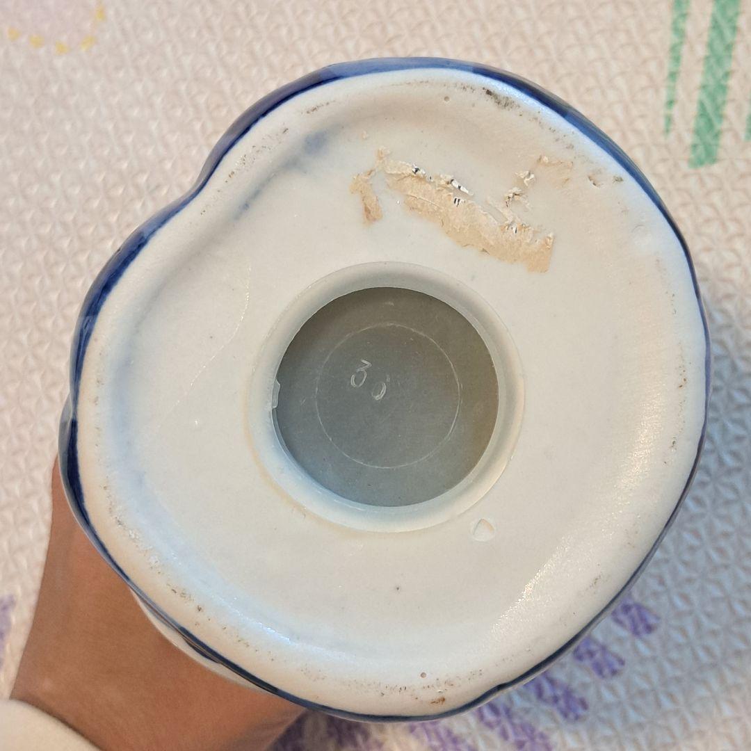 青い着物　招き猫　置物　貯金箱　陶器　まねき猫　ねこ　ヴィンテージ　縁起物