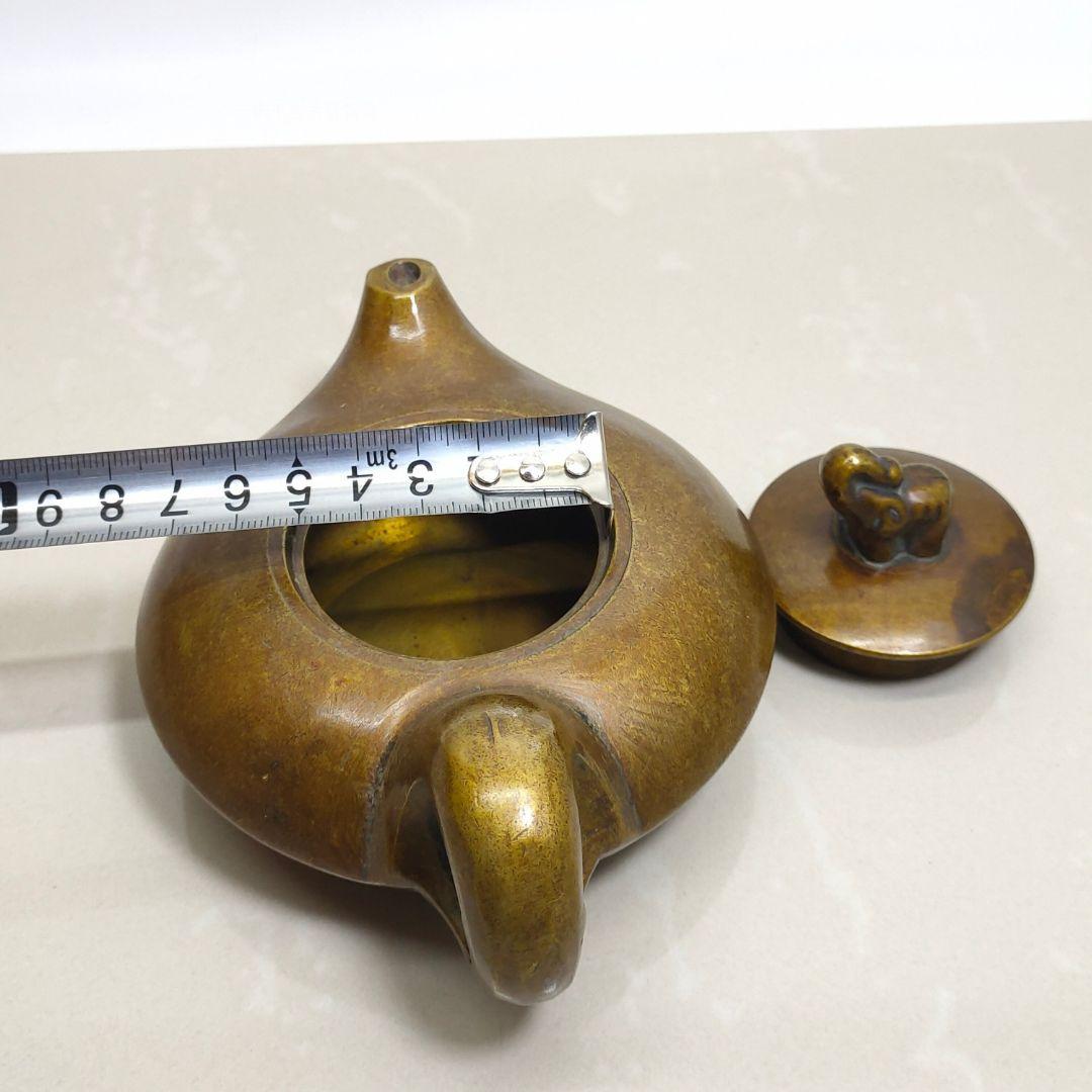 銅器 茶壺 吉象茶壺 墨壺 水滴壺 装飾品 工芸品 置物