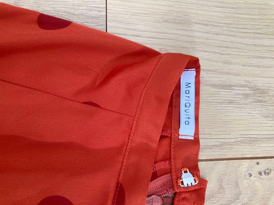 マリキータ　フラメンコ スカート、エプロン、ピキージョ3点セット　オレンジ