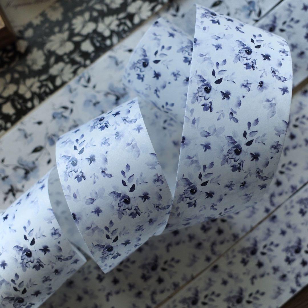 壹洱原创《水墨花I》海外マスキングテープ　マステ 【1561】