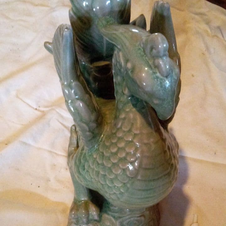中国陶磁器　青磁　鳳凰