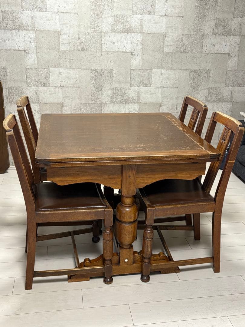 【4/5】イギリスアンティークダイニングチェア(1脚分)テーブル＆椅子3脚は別売