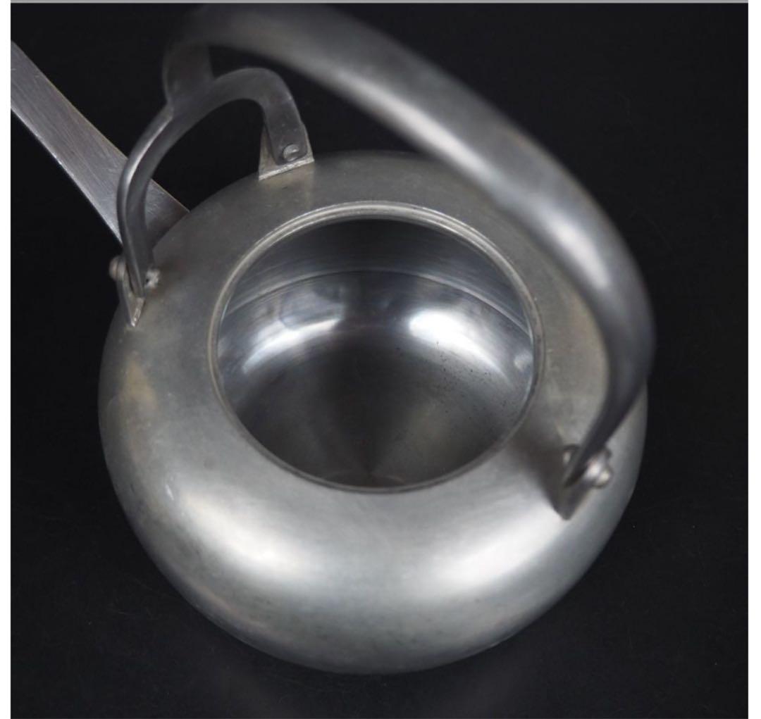 送料無料　明治時代　『錫萬』造　錫製銚子　酒器　①