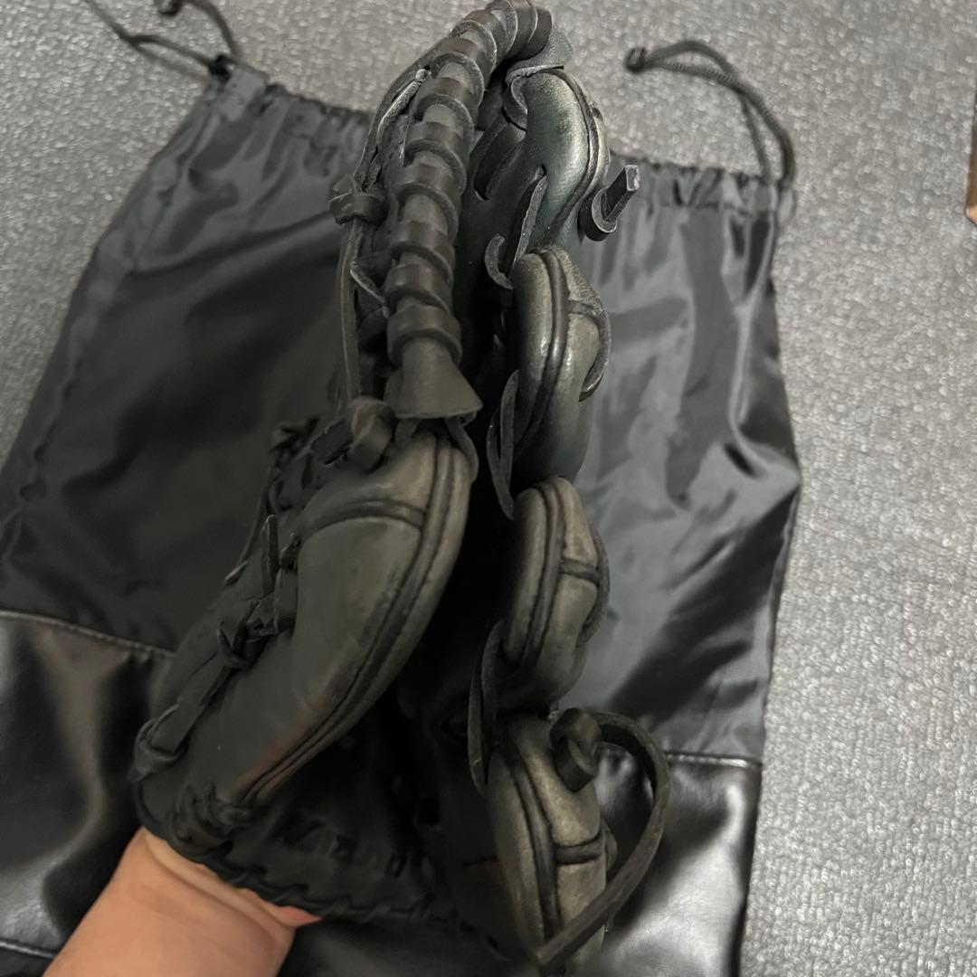 Mizuno 軟式 大人用 野球 グローブ レザー 編み込み 115