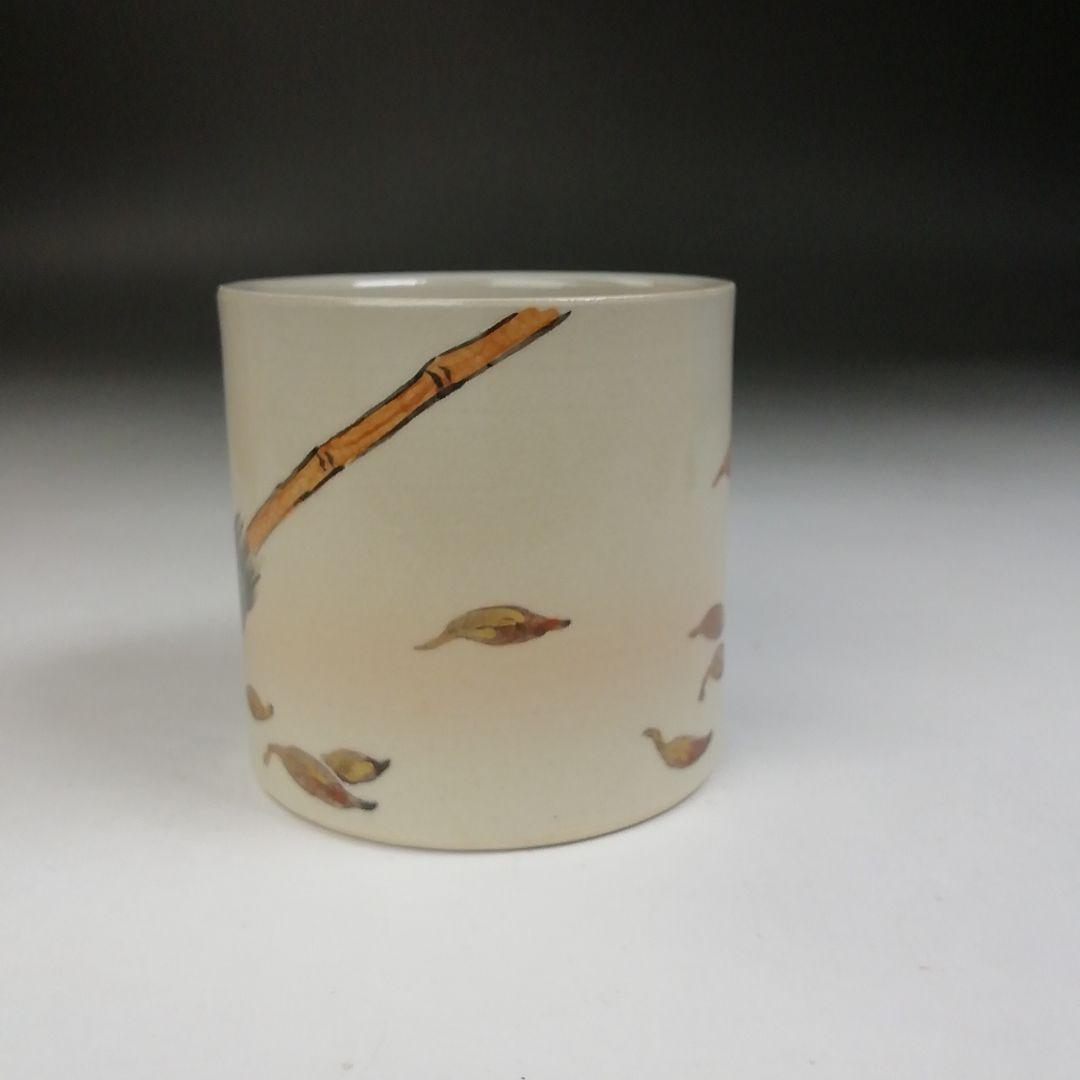 Ｔ９３９　蓋置　『ほうき』『木村山花 作』　共箱　茶道具