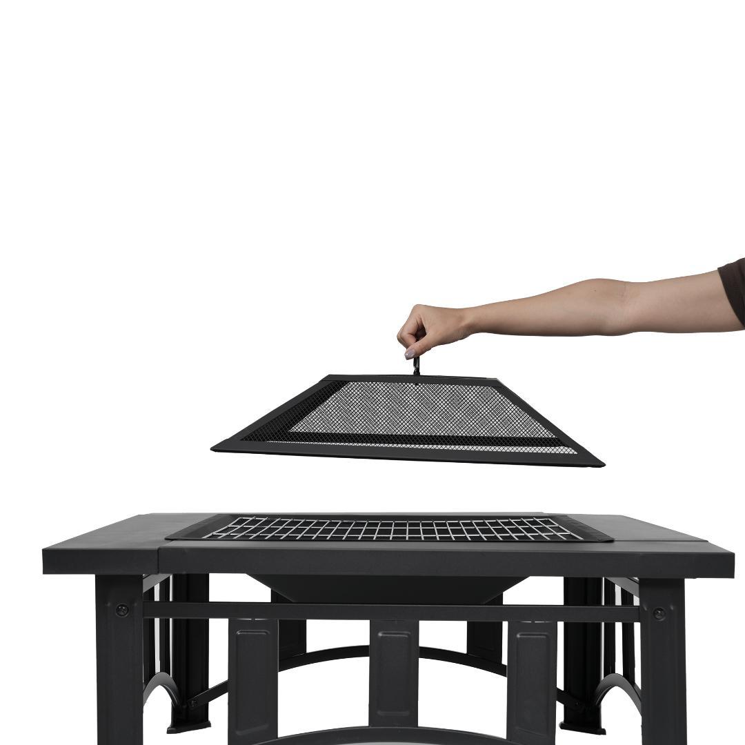 タイムセール！焚き火台　バーベキューコンロ　二次燃焼　キャンプグッズ　BLACK