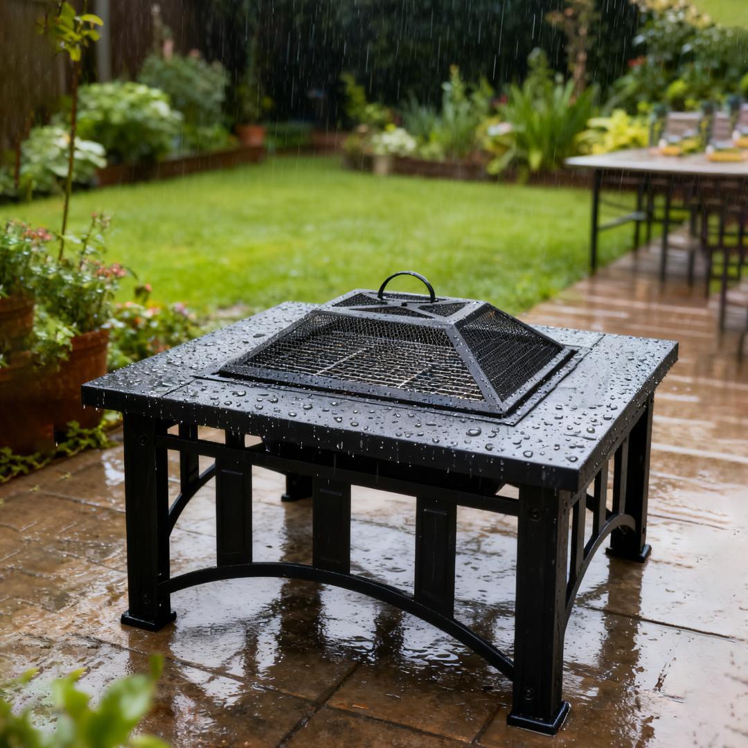 タイムセール！焚き火台　バーベキューコンロ　二次燃焼　キャンプグッズ　BLACK