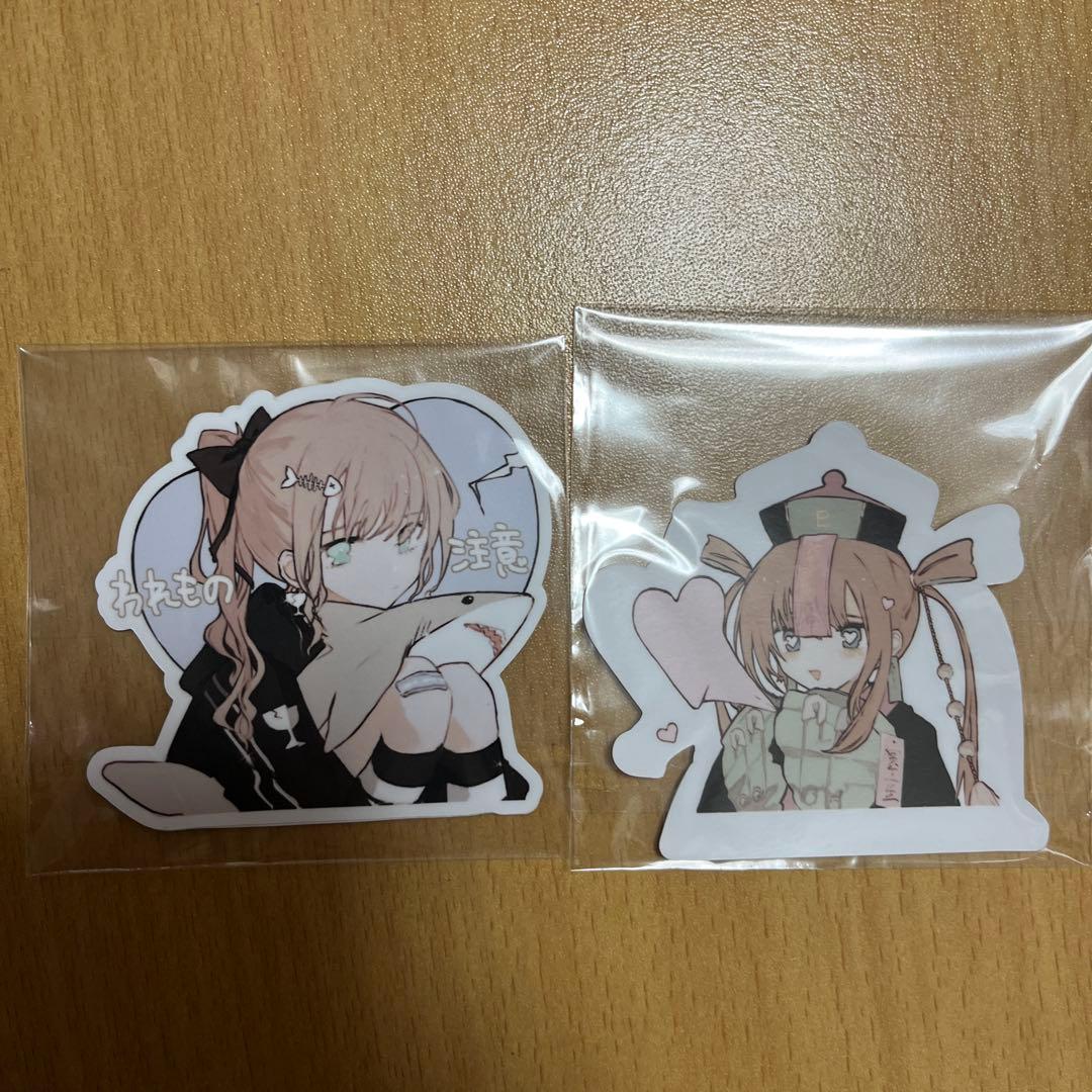 旧都なぎ　直筆サイン入りキャンバスアート2種　作品集　ステッカー2種