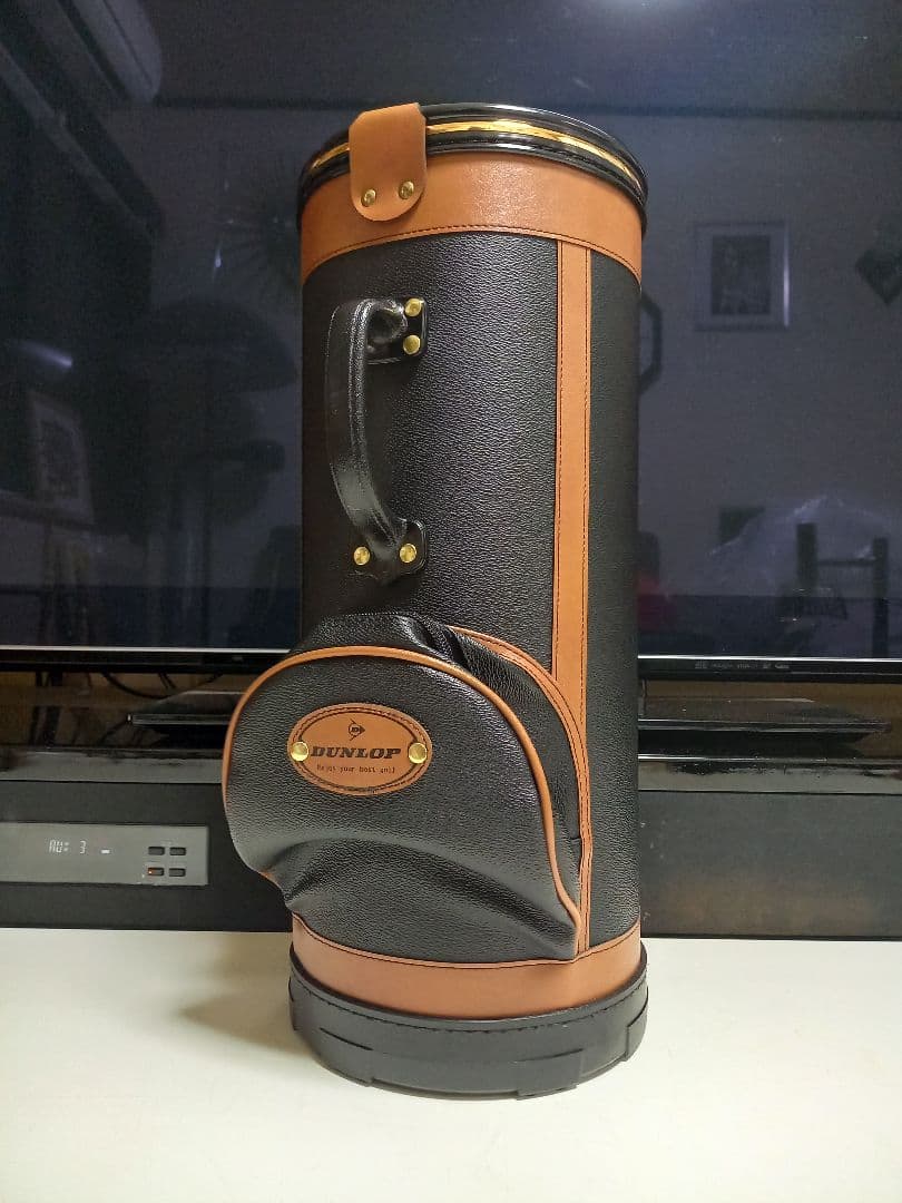 レア　1970's　非売品　イギリス　DUNLOP　ゴルフバッグ型　傘立　ゴミ箱
