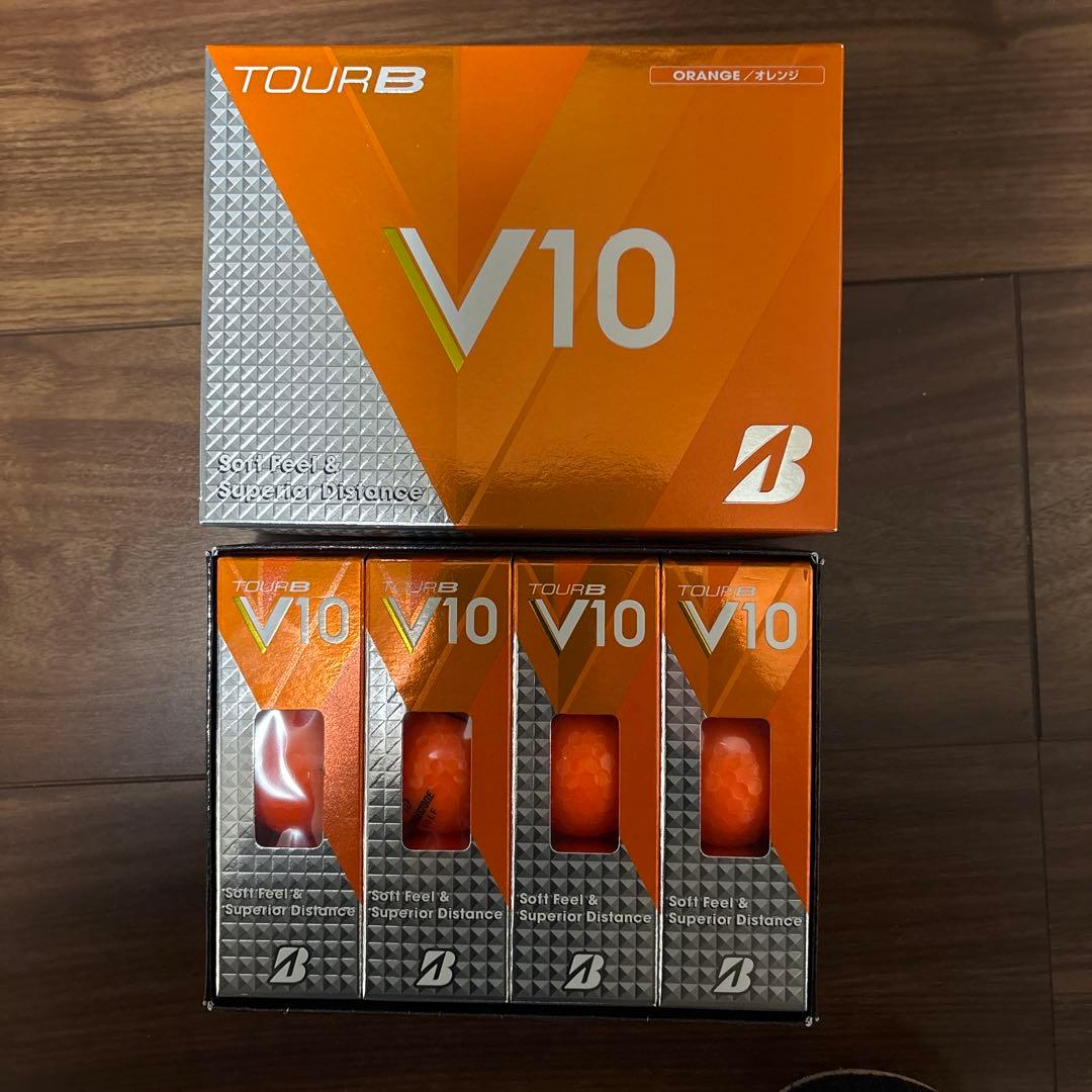 ブリヂストン tourBV10 ゴルフボール イエロー1ダース、オレンジ1ダース