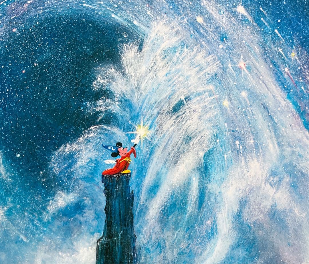 ピーター・エレンショー直筆サイン入り　ファンタジアミッキー版画　証明書付