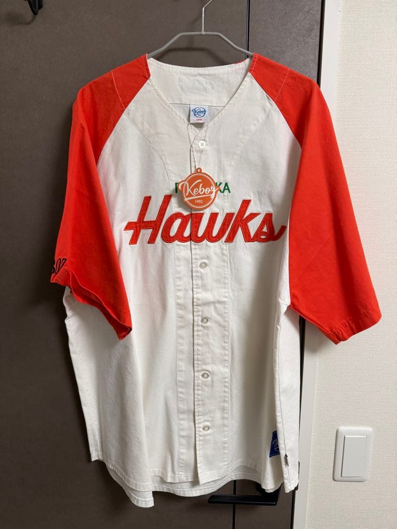 【ＫＥＢＯＺ】　ケボズ　ベースボールシャツ ホークス L