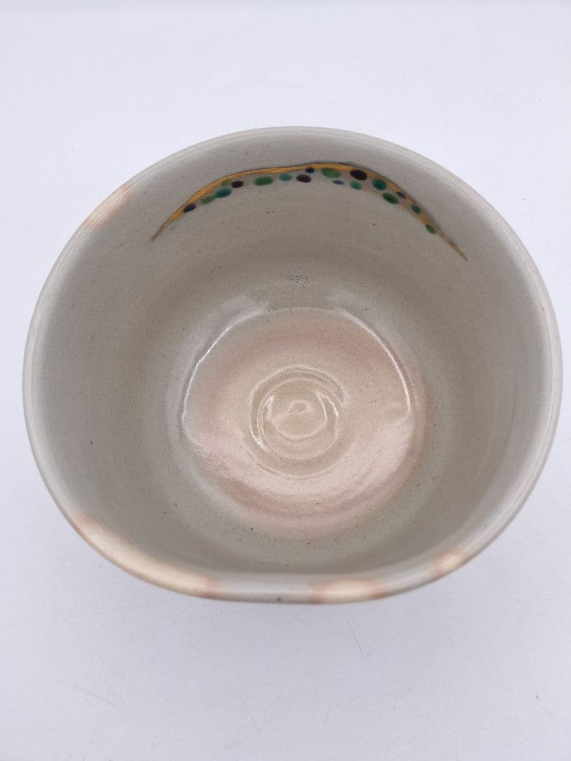 c044 茶碗 木立の絵 小峠丹山 木箱 茶道具 古物