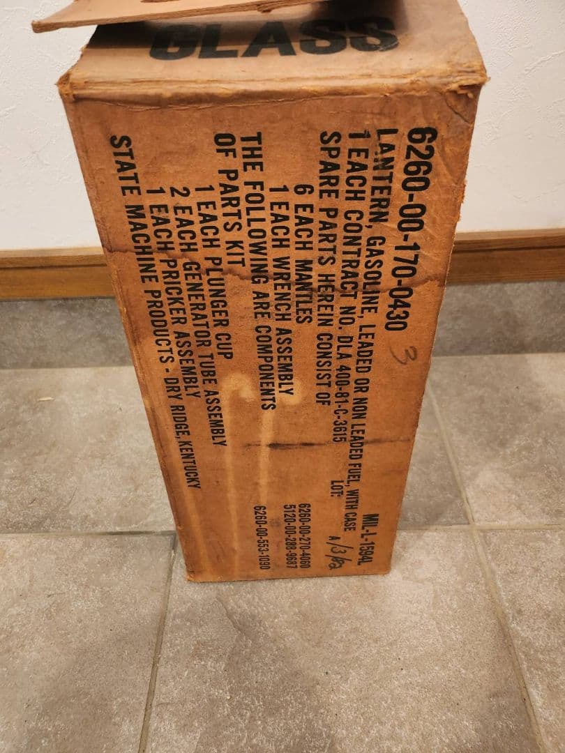 動作確認　コールマン　SMP　252A　GIランタン　1987年製デッドストック