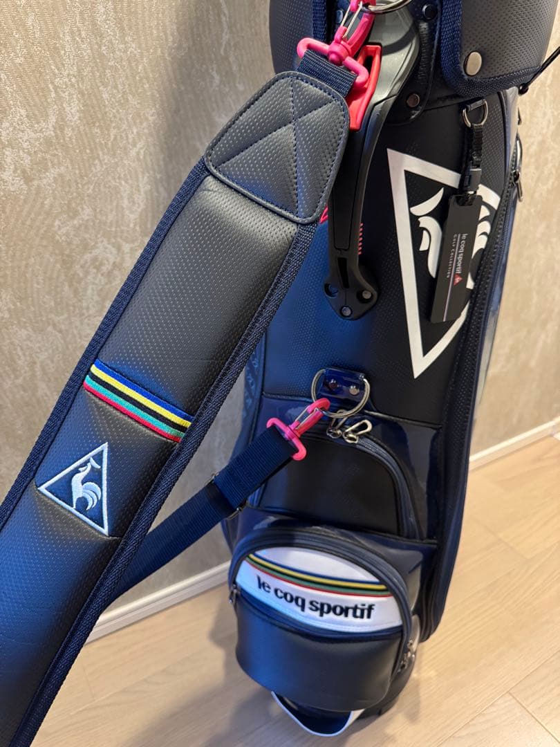 ルコックスポルティフ キャディバッグ ネイビー/ホワイト
