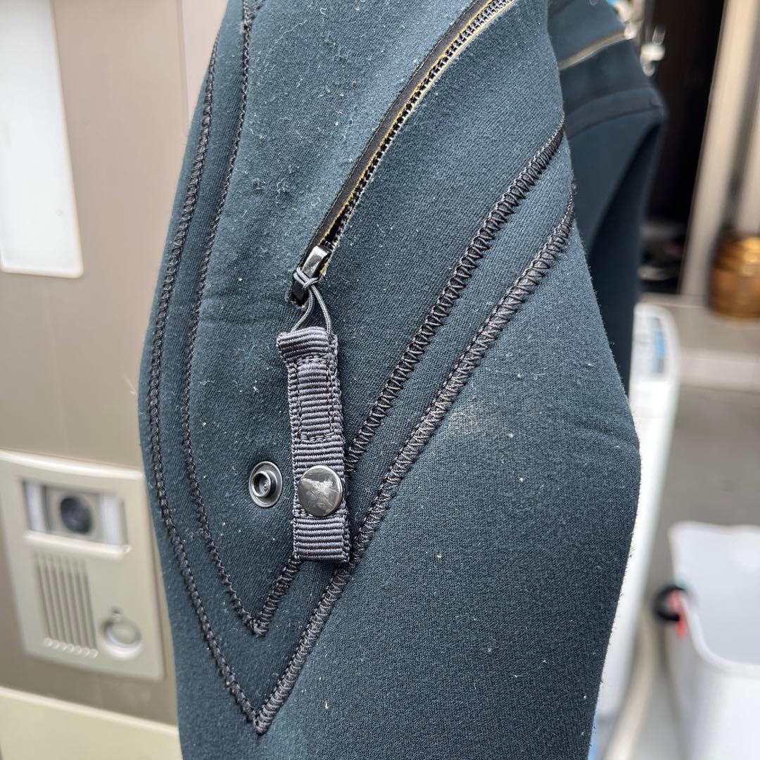 RASH ブラック チェストジップジャージフルスーツ　2.5ミリ裏起毛