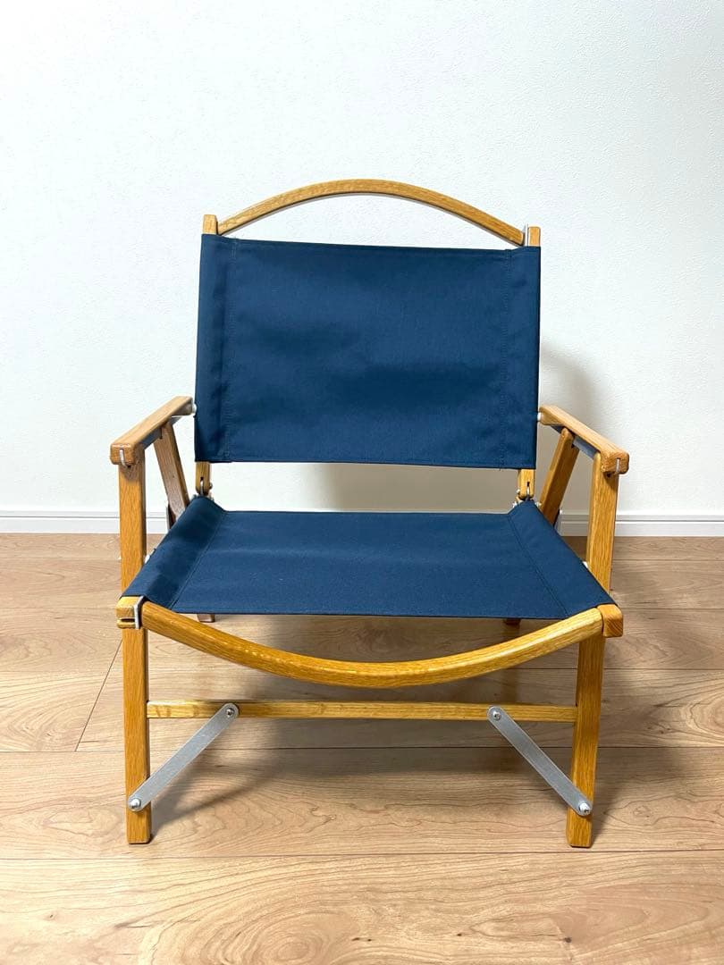 【美品】カーミットチェア　ネイビー　アメリカ製　艶あり　収納袋付き