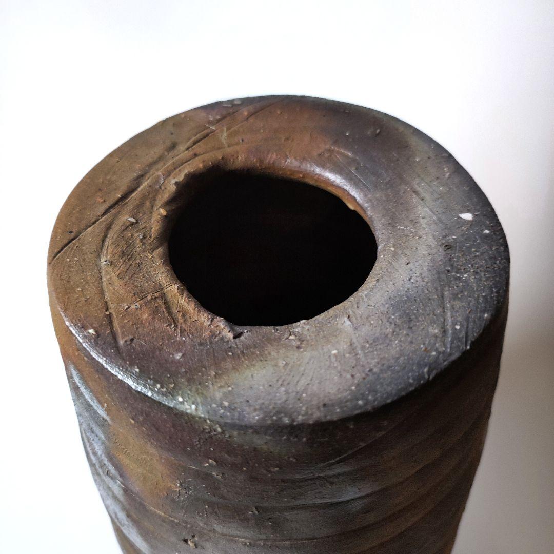 森陶岳　備前花生